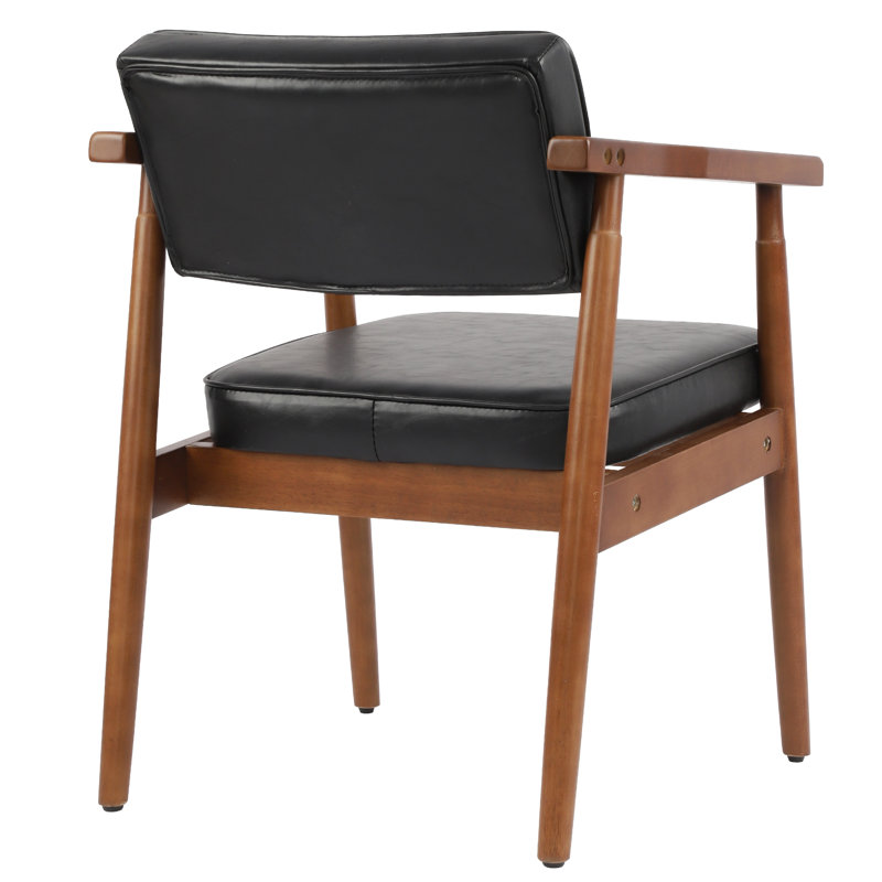 George Oliver Hisaw Faux Leather Upholstered Armchair